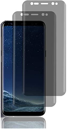 2 Pièces Verre Trempé Anti Espion Compatible pour Samsung Galaxy S8 / Galaxy S9 - Anti Spy Film de Protection Dureté 9H, Privacy Film Protection Écran, 3D Vitre Protecteur Filtre Confidentialité