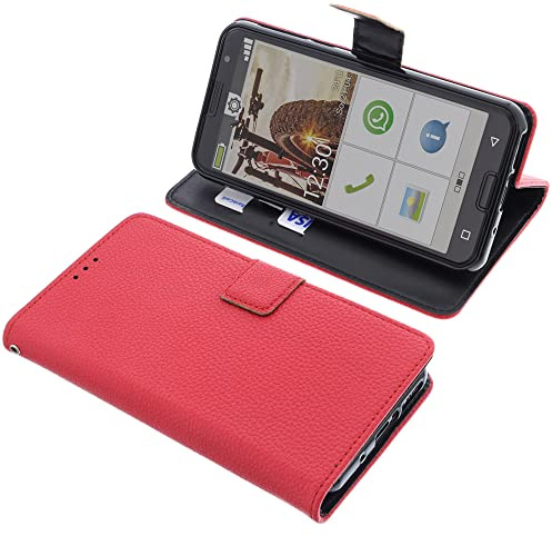 foto-kontor Tasche kompatibel mit Emporia Smart 5 Book Style rot Schutz Hülle Buch