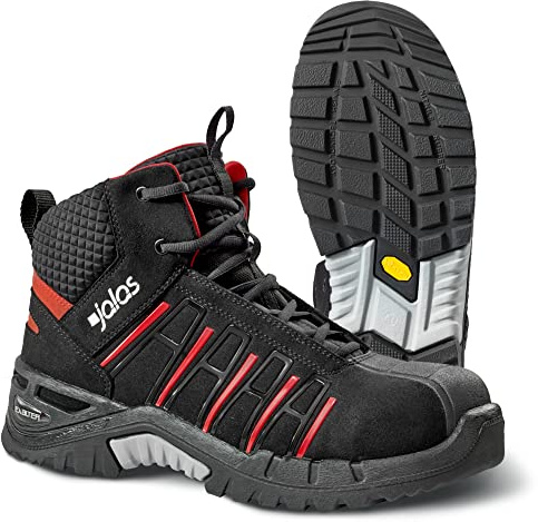 Jalas 9975 Exalter Safety Shoe, EU Size 42 Black,red