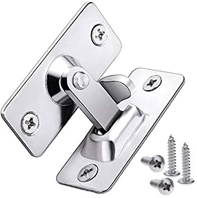 Serrure de porte à angle droit de 90 degrés, petite serrure de boulon en acier inoxydable pour la salle de bain et le loquet de la porte et de la fenêtre, serrure de porte interne
