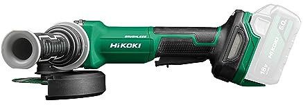 HIKOKI Akku Winkelschleifer G1813DVF (18V, Schleifscheiben Ø:125 mm, Antriebsspindel: M14, Brushless Motor, Leerlaufdrehzahl:3200-8000 min-1,) plus Zubehör, ohne Akku, Ladegerät und Transportkoffer.