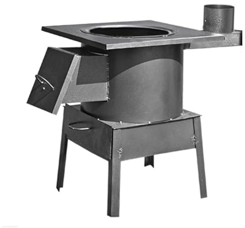 GUAWJRZDP Poêle à Bois Camping, Poêle Combustion Bois, Chauffage au Bois Puissant et Efficace, 2 à 3 Personnes, Maison, Camping Pique-Nique en Plein air, Voyage, Chauffage, Urgence (Color : B)
