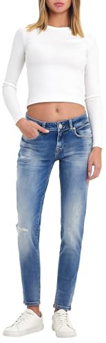 LTB dam Julita X – skinny fit med låg midja och dragkedja i blått av bomullsblandning – storlek W25L32, Talie Wash 55257, 25W x 32L