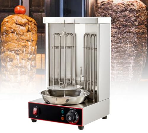 Vertical Commercial Shawarma Grill, 3kw Pure Electric Barbecue Machine, Grilling 4kg of Meat per Hour, 360° Automatic Rotation, Detachable Parts Design