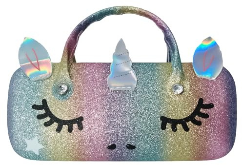 MEISH Unicorn Eyeglasses Cases Portable Eyeglasses Box Cute Glasses Case with Handle Eyeglass Storage Case for Kids