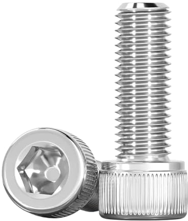 Drenky M6 Cylinder Screws with Hexagon Socket M6 X 20mm Socket Head Cap Screws Bolts DIN 912 (ISO 4762) 304 Stainless Steel Socket Screws Fully Threaded Allen Socket Cap Screws, Pack of 20