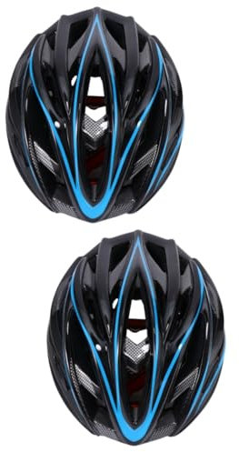 BESPORTBLE 2stücke Mountainbike-Helm Für Männer Und Frauen Leicht Und Atmungsaktiv Für Outdoor-Radsport Und Skateboarding Fluoreszierendes Blau Sicherer Schutz Für Fahrradtouren