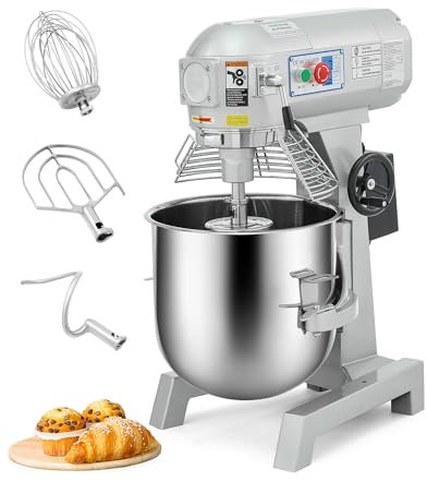 Wilprep 3 in 1 Universal Küchenmaschine Teigmaschine Knetmaschine 1100W Edelstahl mit 30L Schüssel 3 Geschwindigkeit Multifuntionale Rührmaschine mit 3 Rührwerkzeuge Knethaken Flachrührer Schneebesen