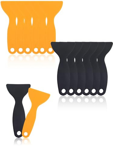 KGDUYC 12 Stück Kunststoff Spachtel Set- 3D Druck Spachtelmesser Schaber Luftblasenentferner Werkzeuge,für Vinyl Filmfolienreiniger, Luftblase zu Entfernen, oder Autoschönheit