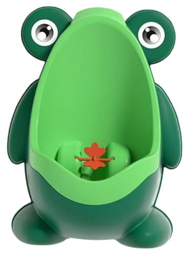 Sharplace Tren para Ir Al Baño de Pie con Forma de Rana, Urinario para Niños, Montaje en Pared con Urinario Objetivo, Tren para Orinal para Niños Y Niños, Verde