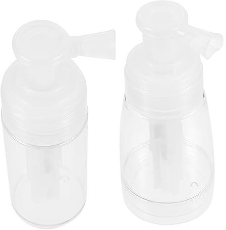 NIYANGLE 2 Stück Pulver-sprühflasche Leer Transparent Wiederverwendbar für Hausgebrauch und Friseursalons Tropffrei und Tragbar