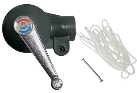 LOVIVER Parasol Hand Crank Patio Umbrella Crank Handle Universal Replacement Sturdy Sun Umbrella Attachment for Balcony Garden Picnic