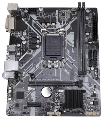 Zunate B365M D2VX SI M ATX Motherboard, Unterstützt LGA 1151 Socket 9. 8. Gen Core I9 I7 I5 I3 Pentium Celeron, mit DVI -Ausgang 2 DDR4 -Slots 32 GB Speicher für Home -Design -Spiele