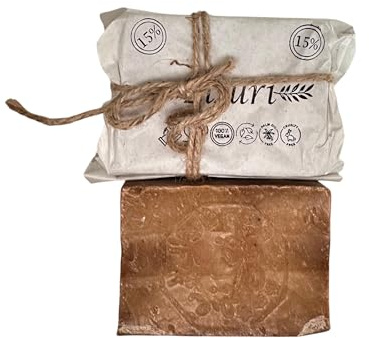 Original Aleppo tvål 85 % olivolja 15 % lagerolja olivolja tvål hårtvål ca 200 gram vegansk naturprodukt (1)