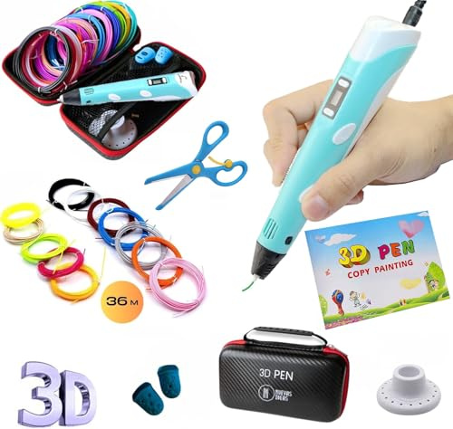 3D PEN.Filamentos PLA para Bolígrafo 3D Niños – Pack de Repuesto 12 Colores (2 Fluorescentes) – Compatibles con Lápiz 3D/Bolígrafo 3D – Material PLA Seguro para Manualidades y Dibujos 3D