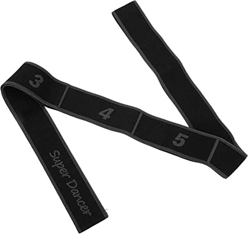 Banda elástica de Baile Latino para Adultos, Banda Profesional de Resistencia al Estiramiento para Yoga, para Hacer Ejercicio, Gimnasio, Material de algodón y poliéster, 77g (Gris)