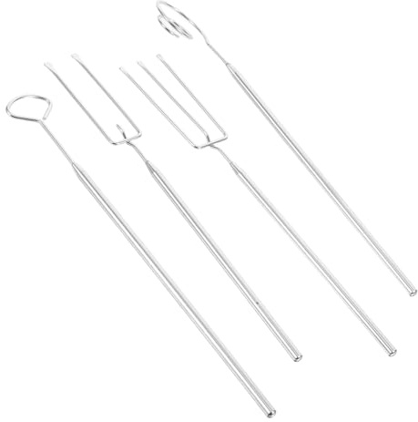 OSALADI Fourchettes à Fondue en Acier Inoxydable 4 Pièces Cuisine, Dîner et Trempage Chocolat, Outil Polyvalent pour Salade et Truffes