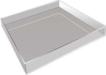 Kreativ flytande fotorekvisita, bordsförvaringsbox, genomskinliga fotorekvisita för grunt vatten, dekorativ bricka, fotobricka för fotografering i grunda vattentankar (80 x 80 x 5 cm/31,5 x 31,5 x 2