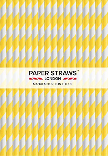 5000 Yellow Striped Paper Straws - Manufactured in The UK to Food Safety Standards.100% Environmental Friendly, Biodegradable and Recyclable. Ideal for Cold and Hot Drinks.