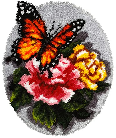 Verriegelungshakensatz: Teppich: Shaped: Floral Butterfly