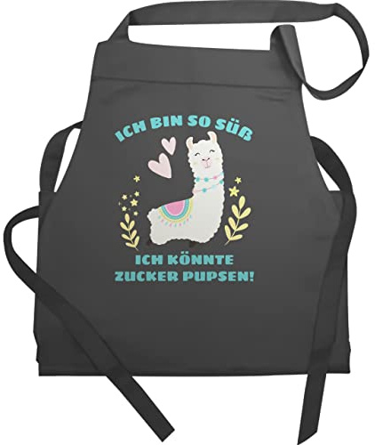 Shirtracer - Schürze Geschenk - Lustige - Erwachsene - Lama Ich bin so süß ich könnte Zucker Pupsen