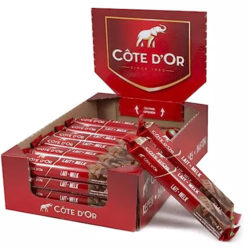 Chocolate Cote D'Or | Leche En Barra | Chocolate Belga | Cote Dor Chocolate | 32 Pack | 1504 Gramo Total