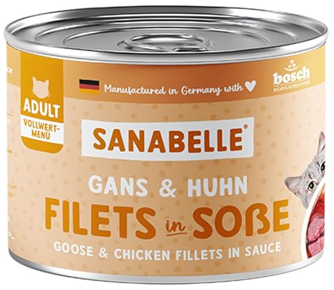 Sanabelle Nassfutter Schlemmertopf mit Gans & Huhn | 6 x 180 g | 1.08 kg