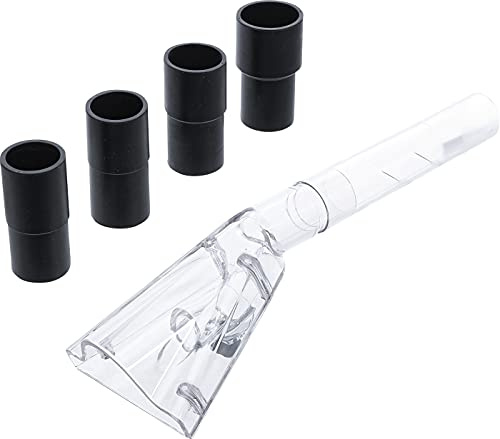 BGS 70152 | Saugaufsatz für Druckluft-Reinigungspistole | groß | 4 Adapter | für Art. 70150 | Nass-Sauger-Funktion | Adapter Ø 33 - 35, 38 - 40, 40 - 42, 45 - 47 mm | Fixierung über Rändelschraube