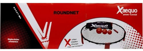 XAEQUO Outdoor-Roundnet-Spiel mit Netz, 3 Bälle, 1 Pumpe und Transporttasche