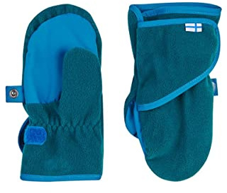 Finkid Lapanen Light Blau - Warme atmungsaktive Kinder Fleece Fäustlinge, Größe S - Farbe Deep Teal - Seaport