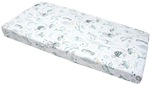 Medi Partners Fitted Sheet 60x120 cm 100% Cotton Baby Bed Linen Mattress Cot (Ocean)