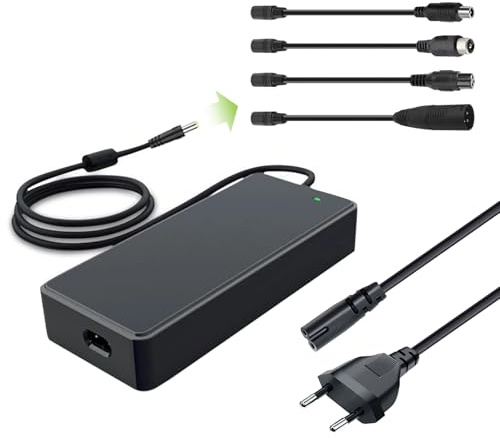 Qintrumiot 42V 3A Ladegeräte für Scooter, 36V 3A E Scooter Ladekabel, Hoverboard Ladekabel, E Scooter Ladegerät für 10S 36V Akku Lithium Batterie,keine Stimme,3 Jahre Garantie
