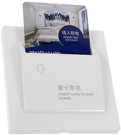Uonlytech Interruttore Staccabatteria 40a per Hotel e Guesthouse Design Semplice ed Elegante, Materiale Pc, Tre Linee Ritardate per Risparmio Energetico e Manutenzione Efficiente