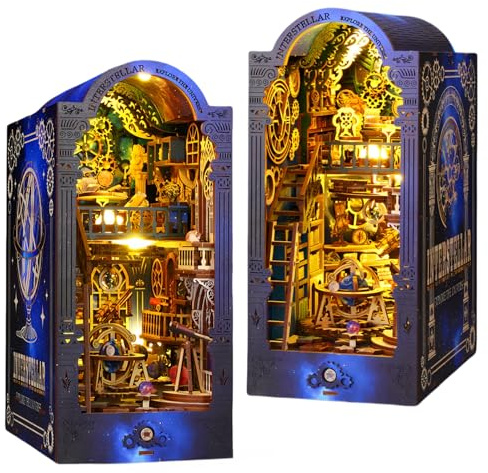 Kit DIY Book Nook - Exploration interstellaire - Style gothique classique, décoration étoilée épique, idéal pour les amateurs d'astronomie (sans housse anti-poussière)