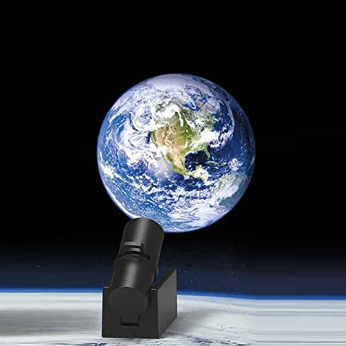 Cachpib Earth Moon Projection Lamp, Mini Planet Projector Lights, Portable USB Rechargeable Background Atmosphere LED Night Light for Photo Props - Earth
