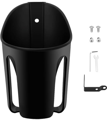 WODHMIEY Porte-gobelet universel pour guidon de moto, support de boisson réglable à 360°, haute stabilité, facile à installer, résistant à la chaleur (support long)