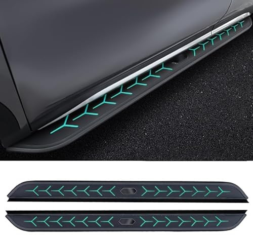 2 Piezas para BYD Seal U DM-i (Song Plus DM-i) 2023-2026 SUV estribos Laterales NerfBar Accesorios Pedal de Aluminio Verde (con Soportes)