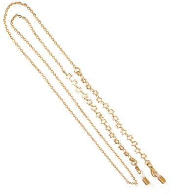 WESIEVYA Hohlstern-brillenkette Goldfarben Anti-rutsch Brillenband Für Damen Und Herren Modische Dünne Eyewear Rope Glasband Zum Sicheren Brillenaufbewahren Bei Outdoor Und Alltag