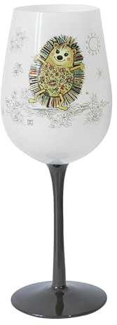 Lesser & Pavey Bug Art - Copa de vino Hattie Hedgehog para el hogar, cocina, restaurante y fiestas, bonita copa de vino para bebidas, regalo ideal para mujeres, hombres, bodas y Navidad