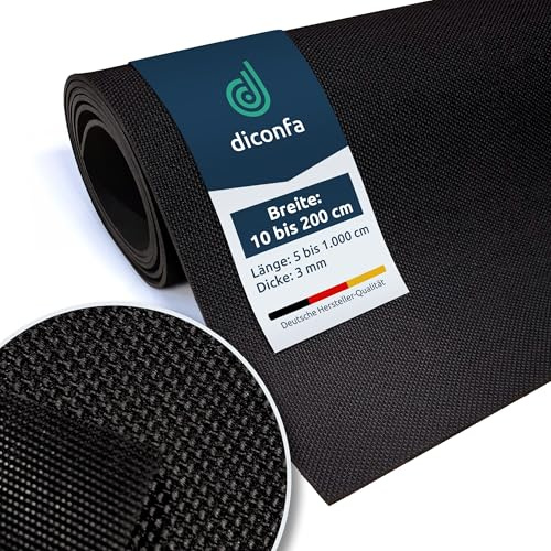 diconfa Gummimatte PROFILINE Antirutschmatte 3mm, 1,5m BREIT, 1,45m LANG | DICKE: 3 mm stark - BREITE 0,1 bis 2m - LÄNGE 0,1 bis 10m - Gummiläufer sehr rutschfest Außenbereich UV-stabil robust
