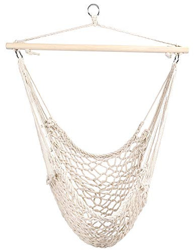 Sedia Sospesa per Esterni, Amaca da Campeggio Altalena in Rete Sedia Pieghevole in Corda per Interni Capacità di Peso 160 Kg Sedile da Altalena per Adulti da Giardino Esterno