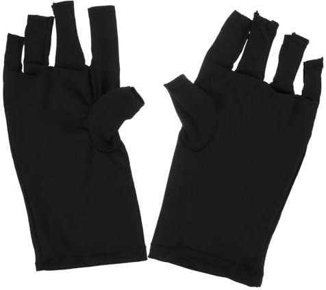 FRCOLOR 2pairs Manicure Gloves Uv Protection Nail Art Gloves for Gel Manicures for Nail Salon Use