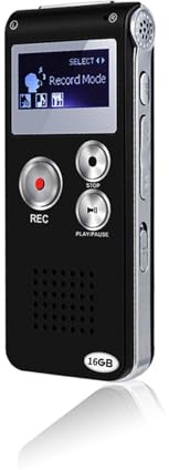 16GB Professional Digital Voice Recorder,Dictaphone With Voice-Activated Recording Function,Voice Recorder Device With Playback Function For Lectures,Meetings,Interviews,Mp3