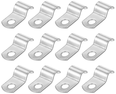 PATIKIL Fascette Rigide per Tubo 8mm, 12 Pz Clip per Condutture Acciaio Inox 304 Staffa a U Rinvigoriata Fascette per Fissaggio Tubi Cavi Elettrici (1/3)