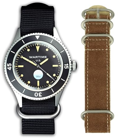 WTI WORLD TIME INTERNATIONAL Wartime | TR-900 Military Aviator Watch – Tribute to The 1960 UDT Navy Seal Teams Watch, Vintage Tactical Design with Modern Precision and Durability