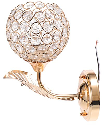 TEHAUX Glas Wandleuchte Für Schlafzimmer Wandlampe Kristallartige Leuchte Kristalllampe Home Dekoration Leuchte