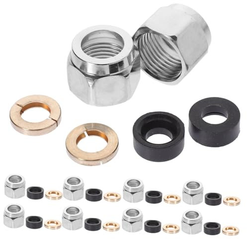 Alipis 10pezzi Dado Svasato Per Gas Raccordo Per Del Gas Connettore Svasato in Inossidabile Per Raccordi Del Giunto Per