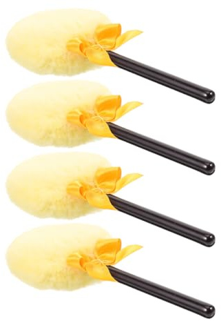 SHERCHPRY 4stücke Puderquaste für Körperpuder Weiche Make-up-quaste in Lutscherform Tragbar für Gesicht und Körper Waschbar und Wiederverwendbar für Empfindliche Haut