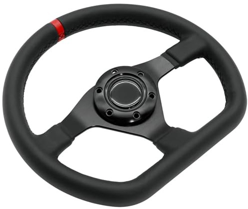 Steering Wheel 12.6inch/320mm D Style Leather Racing Sport Steering Wheel For Racing