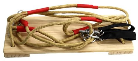 Hollywoodschaukel für den Außenbereich aus Holz | Hollywoodschaukel mit einem Seil zur Höhenverstellung – hohe Tragkraft – Freizeit Mädchen Jugendliche Erwachsene